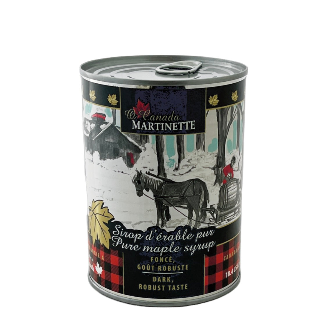 La Ferme Martinette Pure maple Syrup - purer Ahornsirup aus Kanada, Dark, traditionelle Dose - Can 540ml