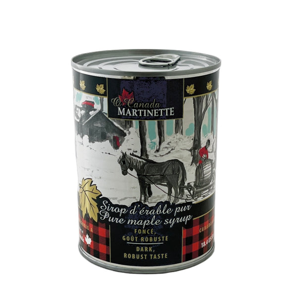 La Ferme Martinette Pure maple Syrup - purer Ahornsirup aus Kanada, Dark, traditionelle Dose - Can 540ml