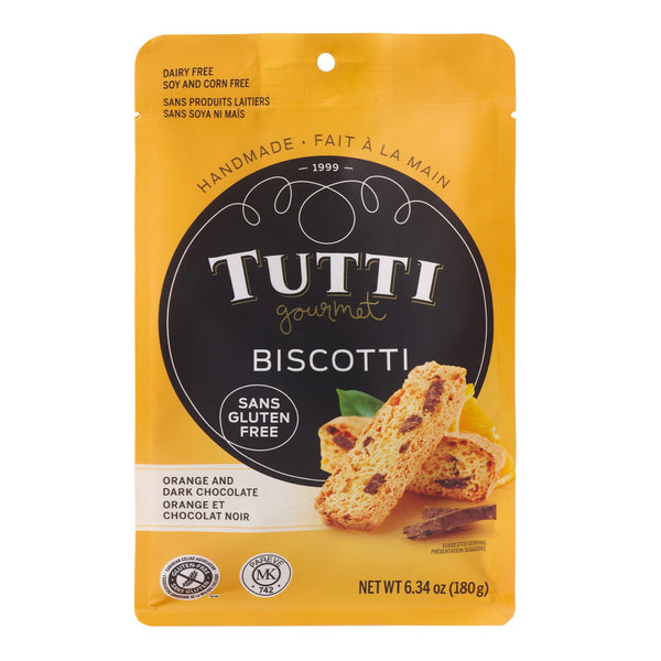Tutti Gourmet, glutenfreie Biscotti, Orange & dunkle Schokolade - Gluten free - 180g